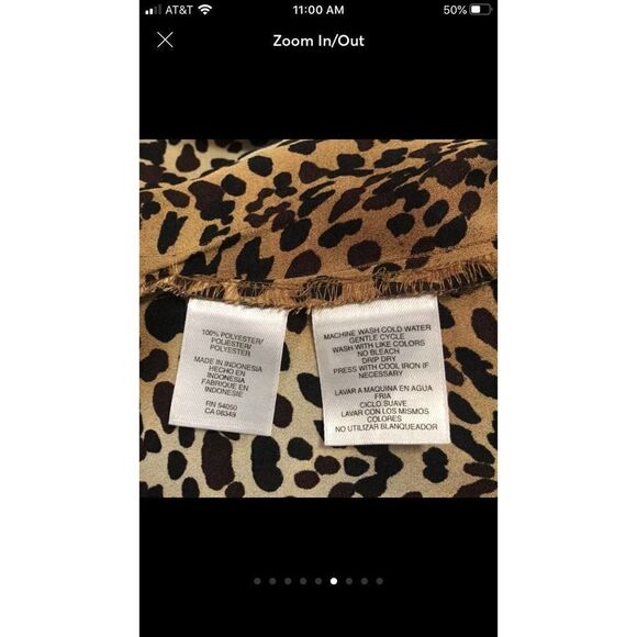 Jones New York Signature Leopard Shirt Medium - Picture 8 of 8